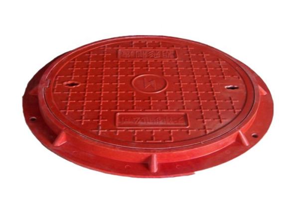 Heavy Duty Cast Iron Manhole Cover Round Style For Construction Road Facility