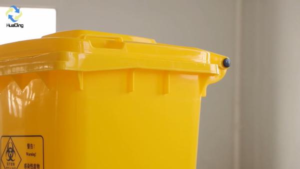hdpe plastic bins 120l Plastic rectangular  outdoor garbage cans with lids and wheels public recycling bins