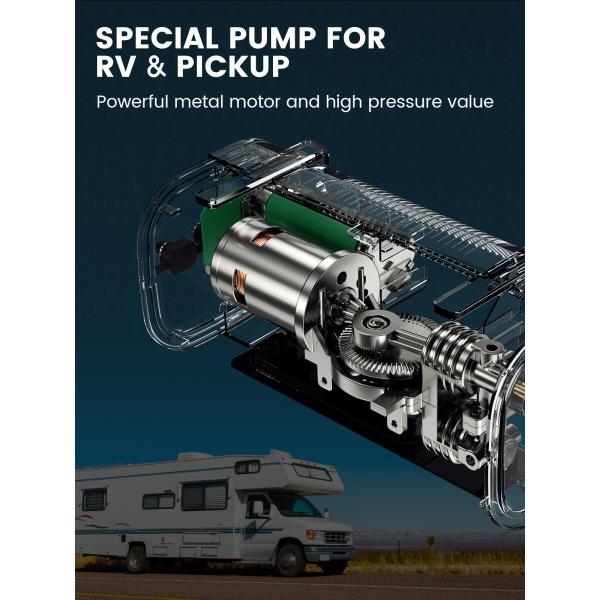 ABS PC Material 12V Dual Tire Inflators Portable Air Compressor for Car Tyre Inflator