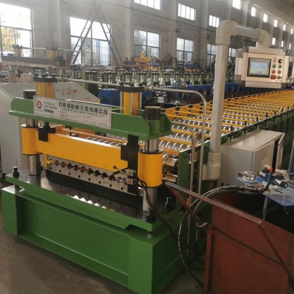 O rolo durável do painel do telhado que forma o metal da máquina corrugou 0.3mm 15m/minuto