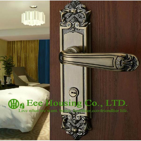 Mortise lock for timber door,Interior Door Locks factory,Antique Brass finish,Bedroom lock