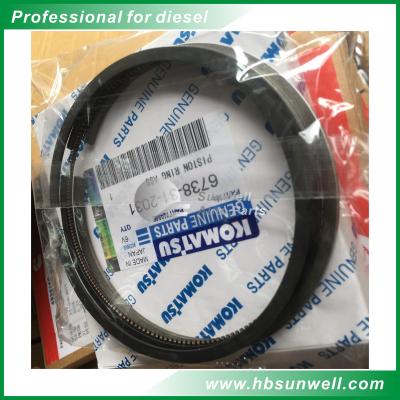 Komatsu Piston Rings 6738-31-2031 For S6D102 Diesel Engine Cast Iron Material
