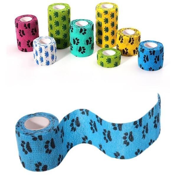 Water resistant best quality beautiful cohesive vet bandages, Medical surgical consumables vet colored elastic wrap cust
