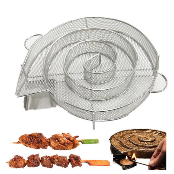 156g Cold BBQ Smoke Generator Pellet Basket Tray Grill 5cm