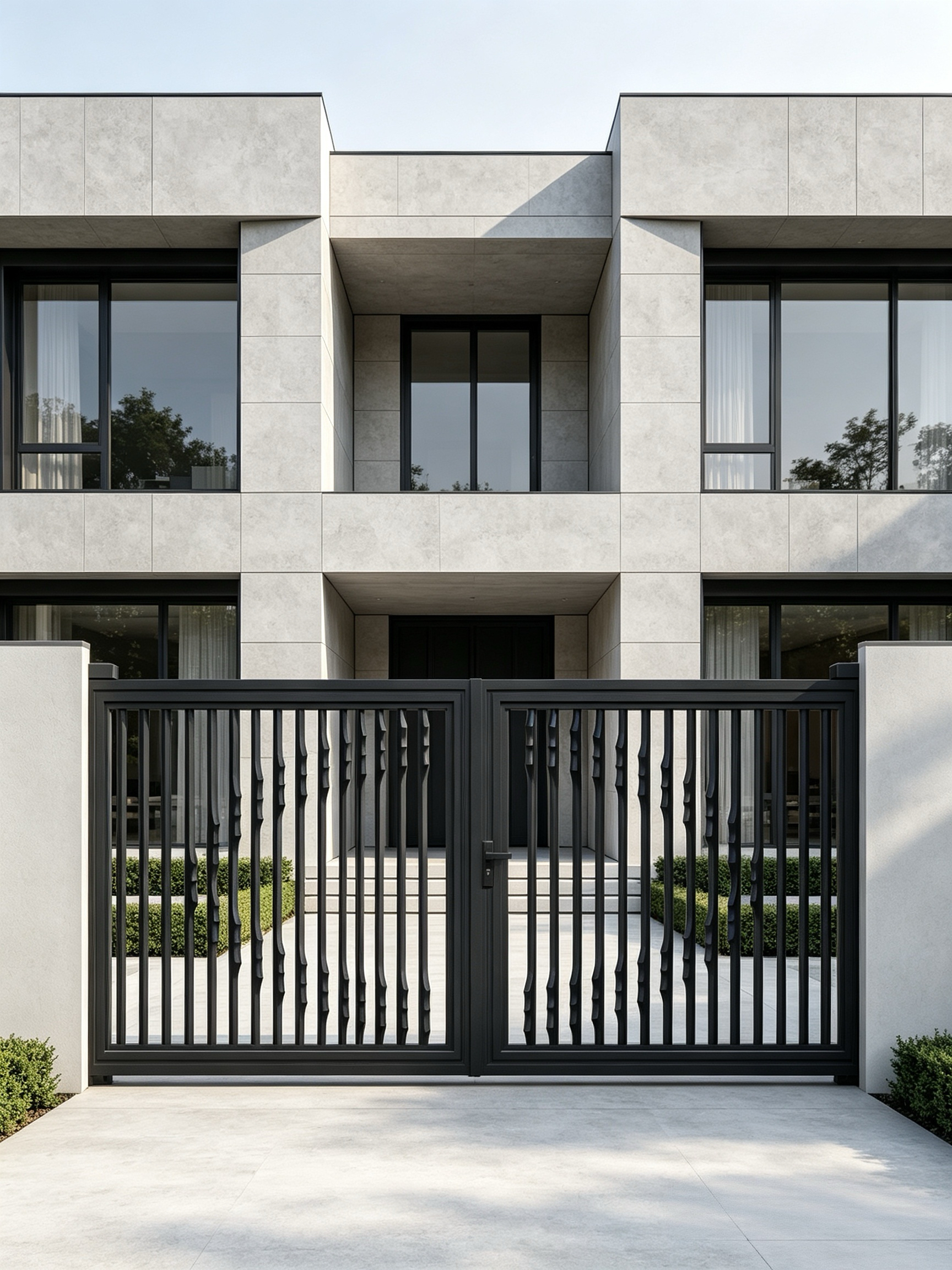 Luxury T6-T5 Aviation-grade Aluminum Alloy Villa Courtyard Gate with Custom Size and Electric Control