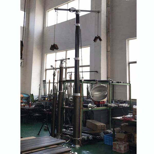 6m pneumatic telescopic mast/telescoping mast/aluminum telescopic mast/CCTV poles