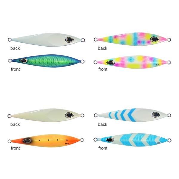 CHLPSL27 160g 4pcs Metal jigging lure jerk bait UV GT fishing lure for a big game