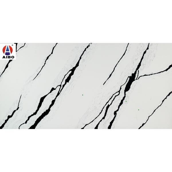 Panda White Calacatta Quartz Stone Мраморная плита OEM ODM Теплоизоляция