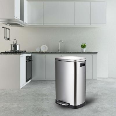 Smudge Proof 50L Stainless Steel Trash Bin