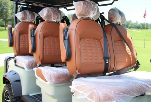 Flagship Luxury High-Chassis Electric Golf Cart 6 Forward-Facing PT-PBT Seats with All-Terrain Tires for Golf Clubs and Resorts