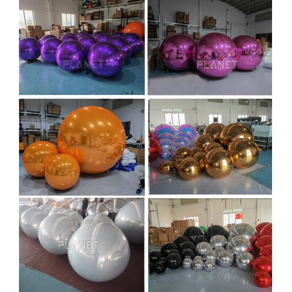 Bola grande e brilhante, inflável, refletiva e portátil, para decoração de eventos