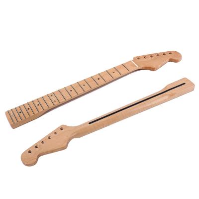 21 Frets Stratocaster Neck Maple Wood Electric Guitar Neck Replacement Skunk Stripe Adjustable Truss Rod