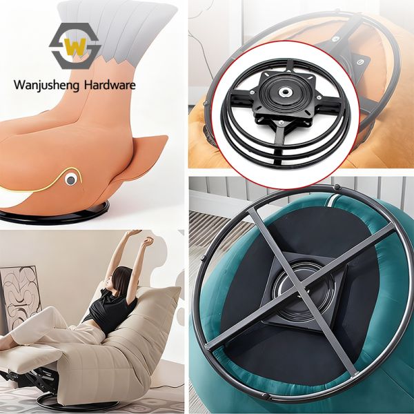 Thickened Load-Bearing 360° Full Ball Turntable Sofa Swivel Base Chassis - Multifunctional Furniture Hardware Accessory