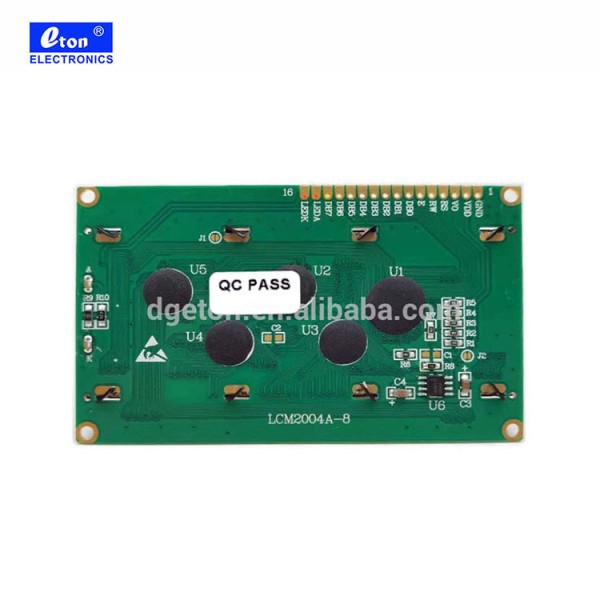 Monochrome 20x4 STN Display Module with Red Words on Black Background Character Pantalla Ecran Lcd