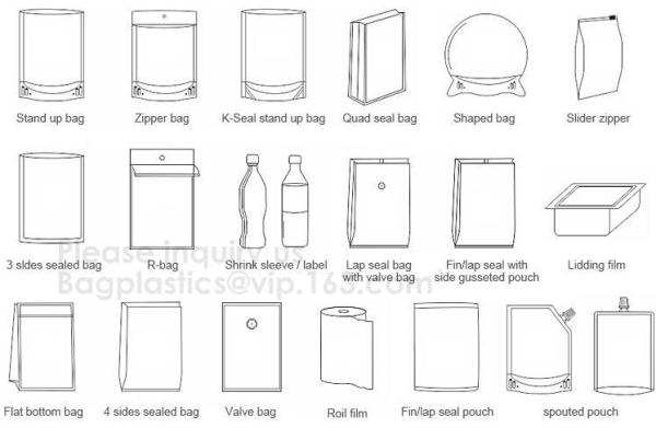 Activity Products Stand-up Pouches Zipper Pouches Box Pouches Spouted Pouches Flat Pouches Kraft Paper Bags