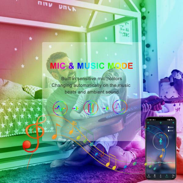 Led Light 3528 Flexible Smd 66ft Rgb Strip Remote Fairy Room Lights Tv Party 20m