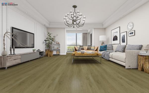 Prévention ignifuge GKBM LS-W001 Greenpy de bruit de grain en bois de chêne de SPC 5mm