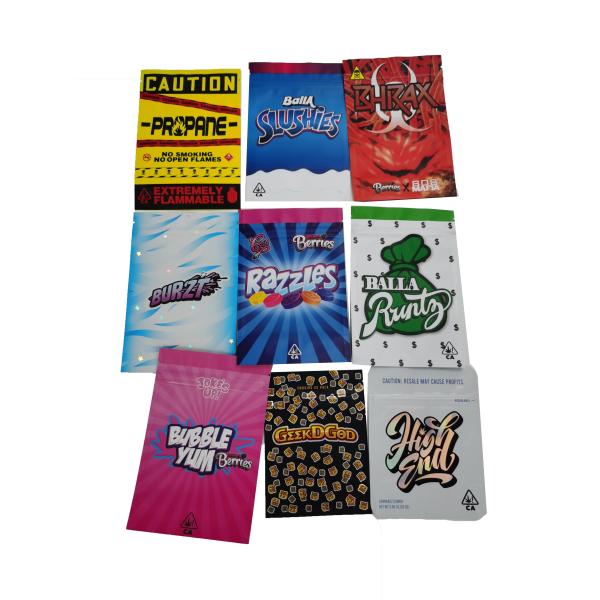 Os saquinhos personalizados livres Doypack saboroso médico da prova da criança da amostra levantam-se o malote com zíperes dobro