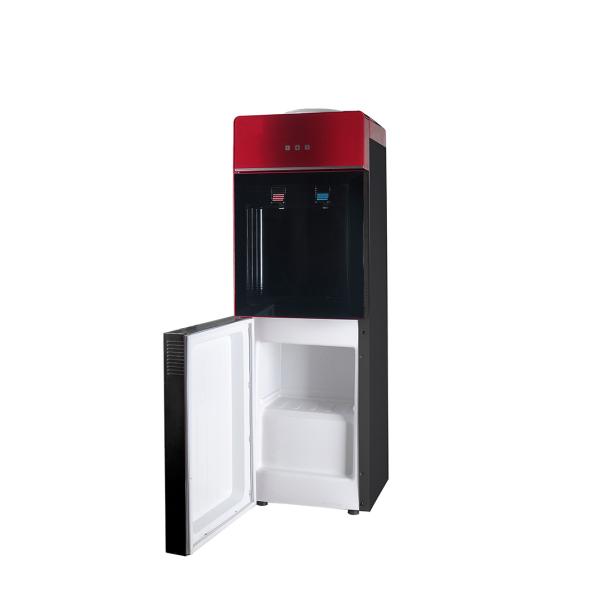 ABS Steel Tempered Glass Floor Standing Water Dispenser With Hot And Cold Water
