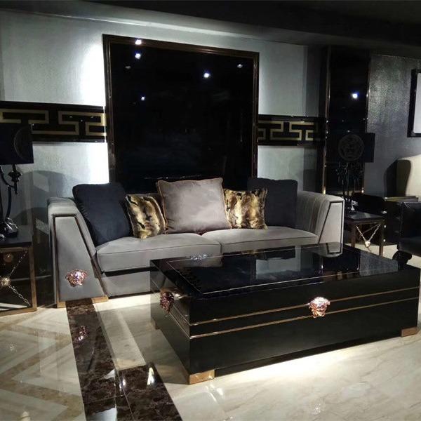 Solid Wood Chesterfield Sofa Set Leather 1.25x0.75m Luxury Living Room Furniture Sets