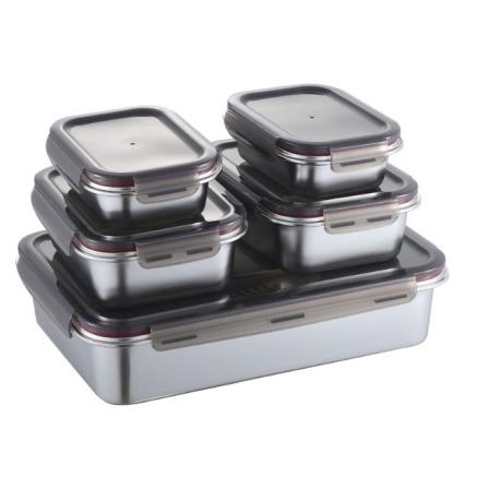Customized Stainless Steel Food Prep Containers With Locking Lid Dishwasher Safe