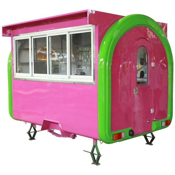 2/4 Road Wheels Fast Breakfast Food Carts for High Safety Level Mobile Kitchen Trailer