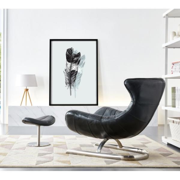 Leisure Modern Design Genuine Leather Hotel Chair Living room Single Seater Chair
