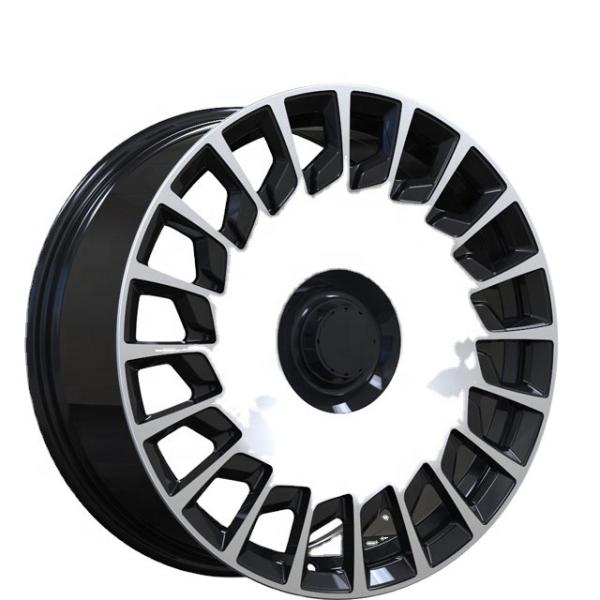 PCB 112mm Mercedes Benz Replica Wheels 20x8.5 20x9.5 Inch Black Machined Surface