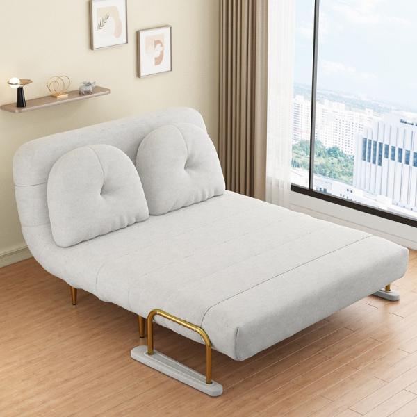 Simple Folding Sofa Bed, Apartment Small Reclining Chair Single Couch , Lounge with Adjustable Back Seat