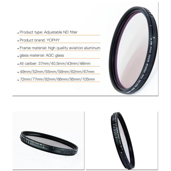 HD Camera lens filter 67mm 77mm 82mm optial glass multicoating black ring with gold line