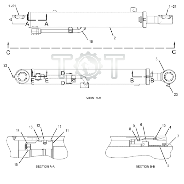 CR 303C 2666973 уплотнения поршеня полиуретана для гидравлических цилиндров