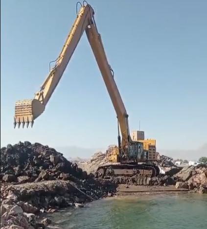 Excavateur de marécage à longue tige de 40 pieds avec flottation