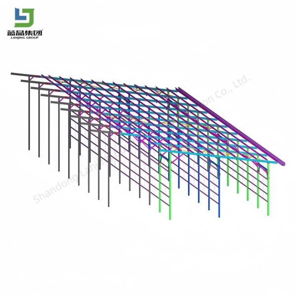 Prefabricated Materials Warehouse Steel Structure Building With Portal Frame And Gutter Option