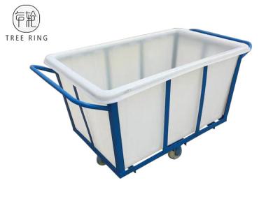 trole plástico resistente da lavanderia 500kg nas rodas para a matéria têxtil LLDPE industrial