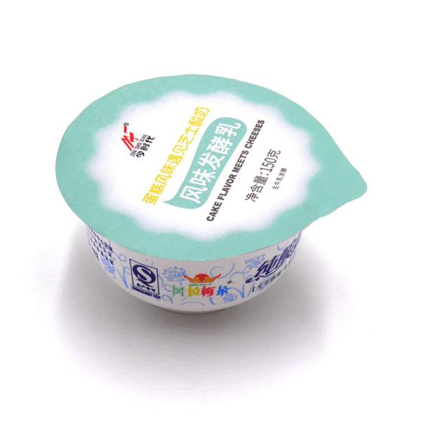 Ice Cream Yoghurt Pot Die Cut Foil Lidding Eco Friendly 80 Micron 90 Micron