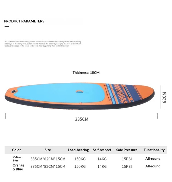 Factory supply Foldable Inflatable PVC Stand-Up Paddleboard (SUP) for Adult Surfing & Kayaking