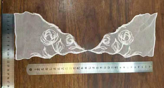 Цветок водорастворимого Applique шнурка гипюра розовый сделал по образцу продетые нитку PP