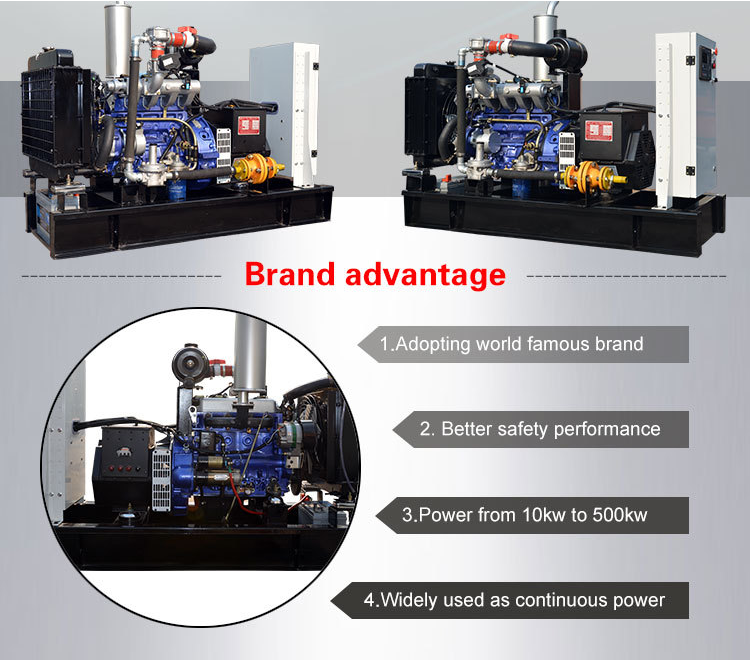 Brushless 3 Phase Gas Generator Set 4 Lines High Efficiency With Electric Starting