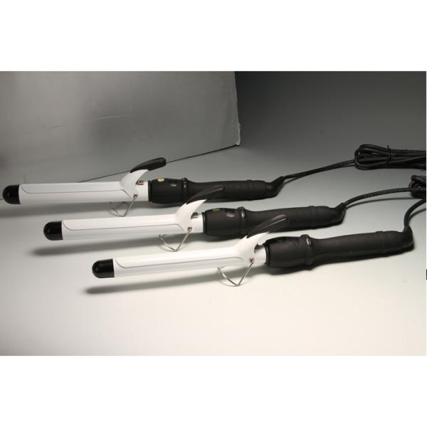Quick white Curling Iron Rapid heating LED/LCD display , ,Temperature can be adjusted