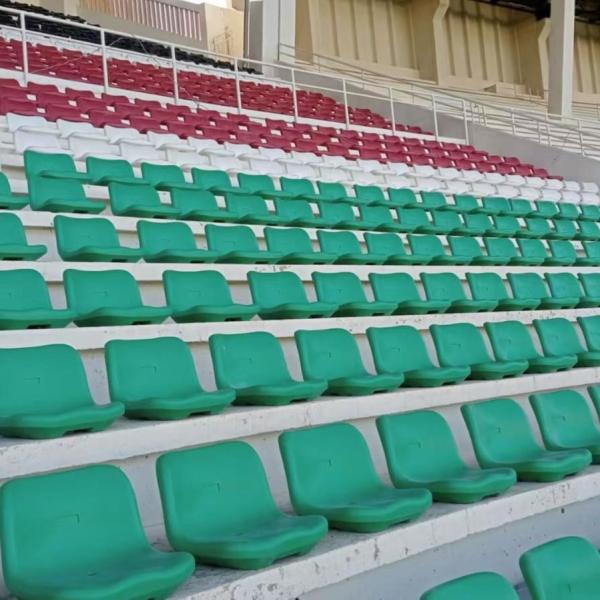 HDPE Material Plastic Stadium Seating Chair with 5 Years Warranty and Customized Color for Playground Arena