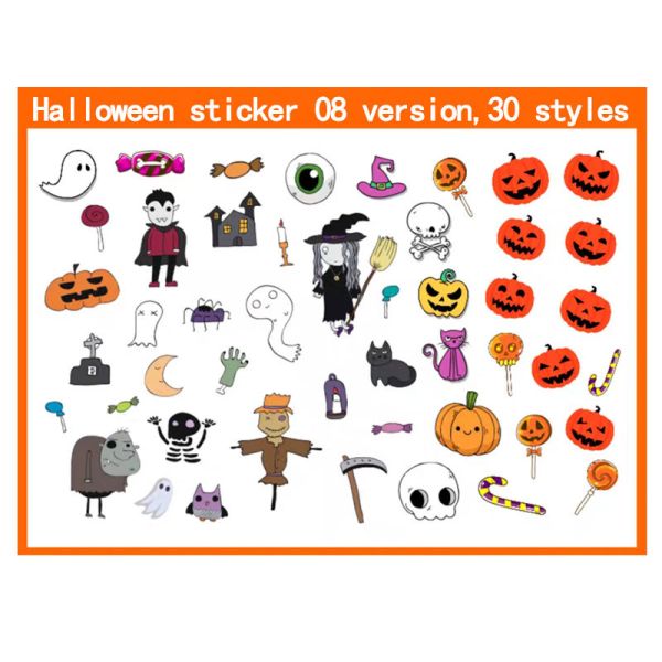ODM Adhesive Halloween Window Vinyl Kiss Cut Stickers Printing