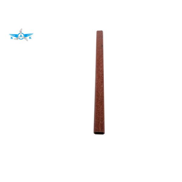 Glossy Golden / Brown customized color Carbon Fiber Square Rod CNC machining Process Custom Diameter