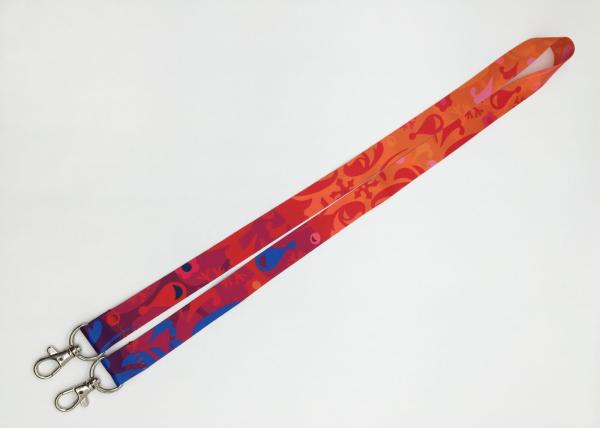 Full Color Polyester Neck Dye Sublimation Lanyards With J - Hook , Stock Free
