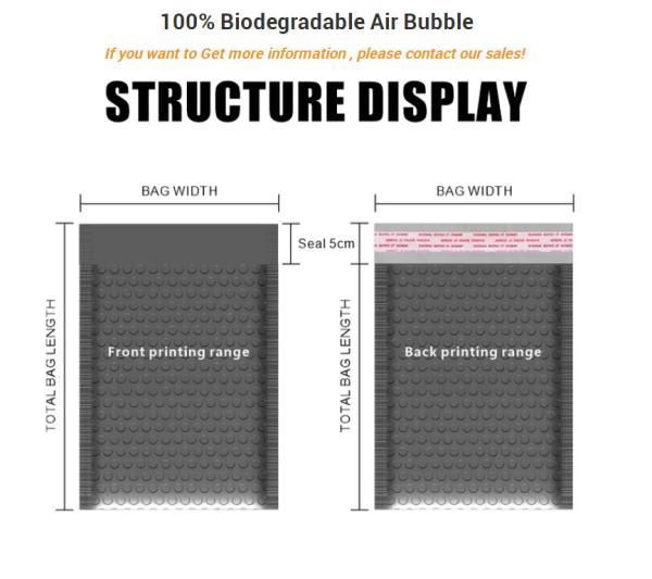Eco Friendly Recycled Custom Padded Mailer Bags Gravure printing