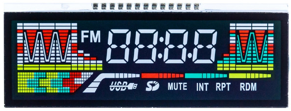 VDD 3.3V отрицательная передача 7 сегмента LCD дисплей TN сегмент транспортного средства LCD дисплей