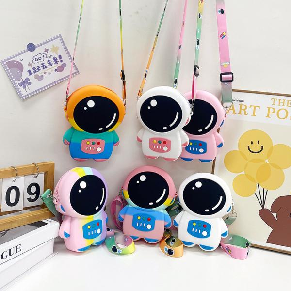 Астронавт Силиконовый карандаш Pouch Bpa Бесплатно для канцелярских принадлежностей Хранение школьных принадлежностей Карандаш Чехлы Мультфильмы Макияжный пакет для детей