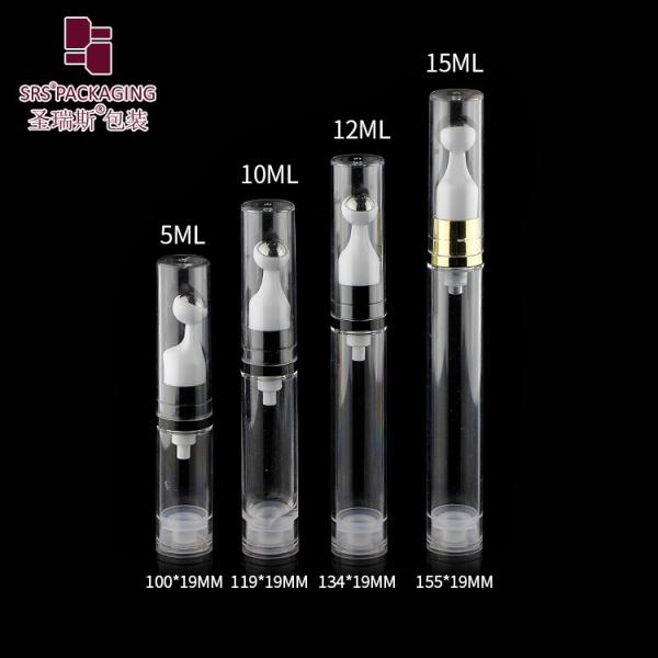 AS Plastic Bottle ABS Cap 304 Stailess Steel Ball Airless Roller Ball Bottle For Customization Needs
