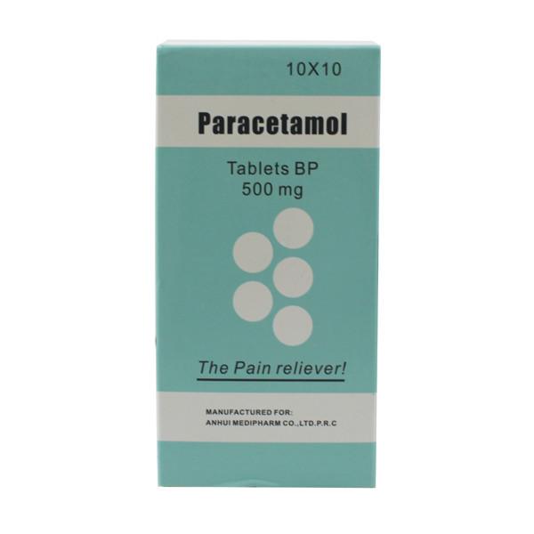 Antipyretic - analgesic Medicines Paracetamol  Tablets 10*10's / Box BP/USP Standard