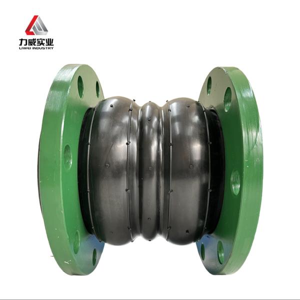 Carbon Steel Galvanized Flange Material Multi Sphere Flexible Rubber Joint For Acid Resistant Industrial Pipelines