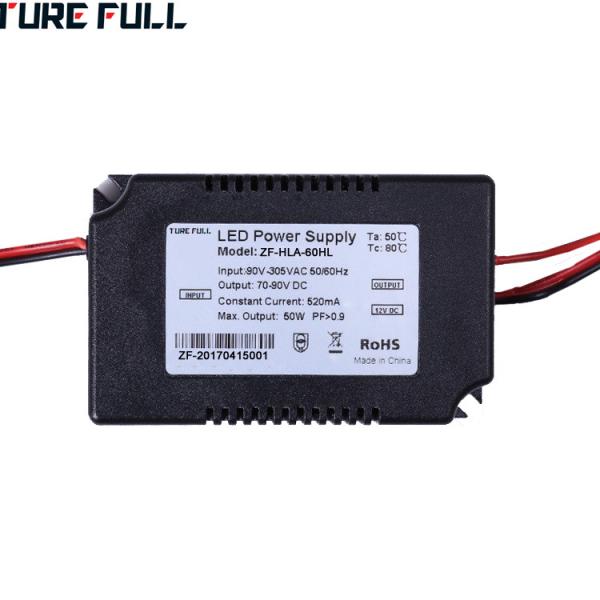High PFC 45w LED Lighting Driver , Dimming Led Driver 500ma Low Ripple